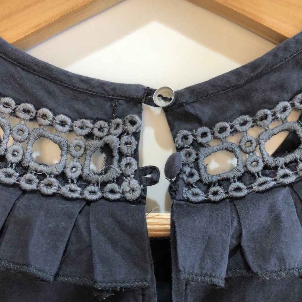 TRF Collection Grey Embroidered Top Size M - Picture 5 of 5